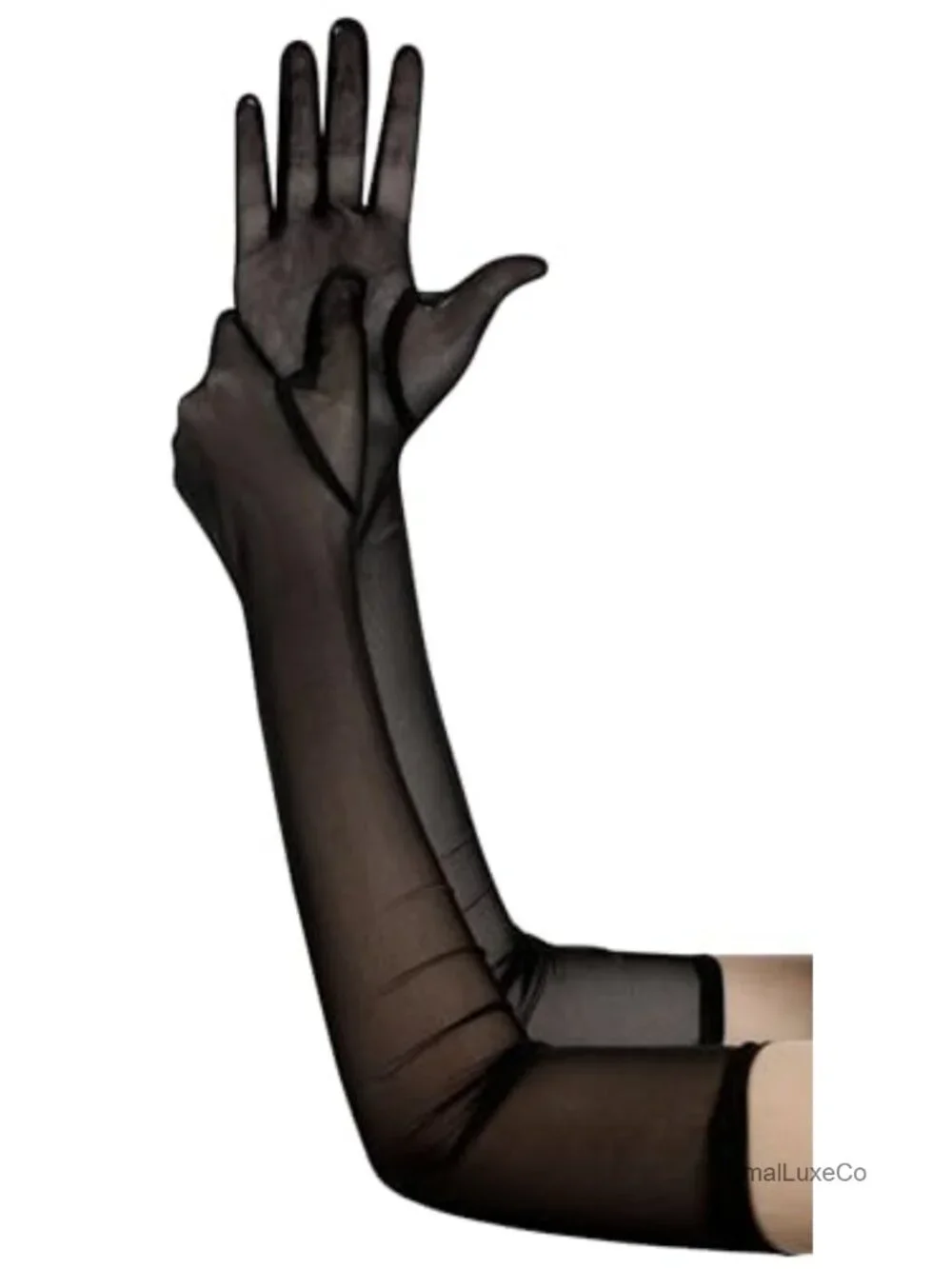 Women's Long Stretchy Mesh Tulle Sheer Gloves Opera Wedding Dance Gloves